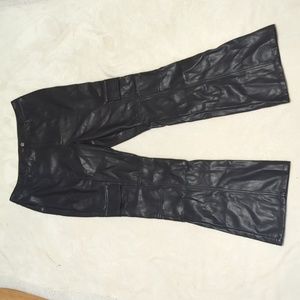 Asos design woman's high waste faux leather pants size 12